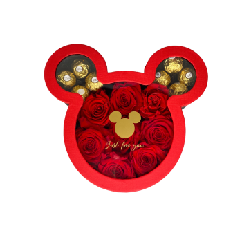 Mickey με τριαντάφυλλα ForEver Rose και Ferrero Rocher