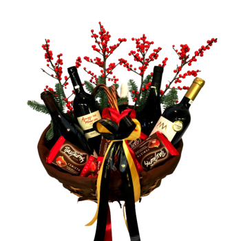 5 Special Wine Basket with Paulides for Xmas 
