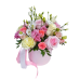 Καπελιέρα ροζ με ανάμεικτα λουλούδια