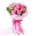 Ρομαντικό ροζ μπουκέτο με 8 τριαντάφυλλα