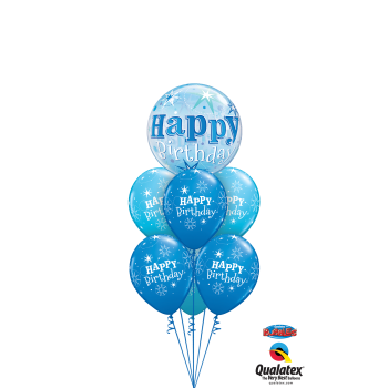 Μπαλόνια happy birthday blue
