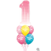 Πρώτα γενέθλια με χρωματιστά μπαλόνια για κορίτσι