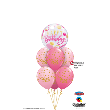 Μπαλόνια Γενεθλίων Ροζ Bubble