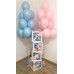 Μπαλόνια σε ροζ και γαλάζιο για νεογέννητα